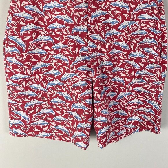 Vineyard Vines Performance Breaker Shorts Size 30 Red Mariner Fish Pattern - Picture 3 of 10